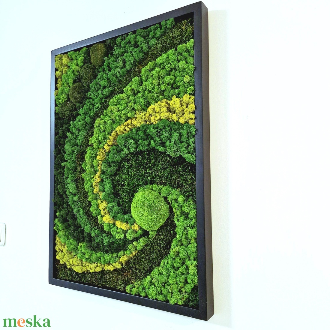 Mohafestmény 'SPIRÁL' 50x70 cm (mohakép/zuzmókép) - otthon & életmód - dekoráció - fali és függő dekoráció - zuzmókép, mohakép - Meska.hu