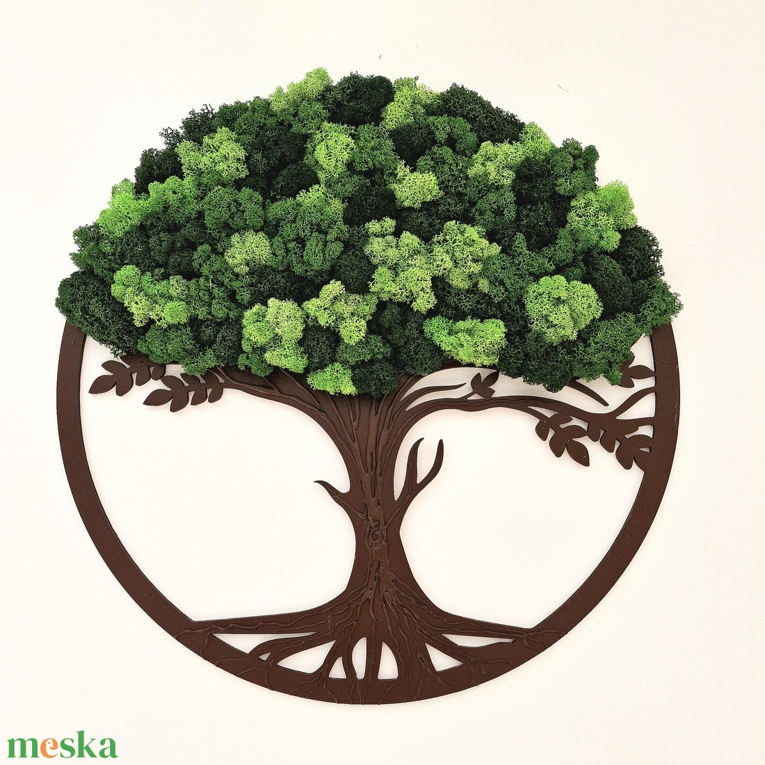 Életfa erezett- valódi izlandi zuzmóval - otthon & életmód - dekoráció - fali és függő dekoráció - zuzmókép, mohakép - Meska.hu