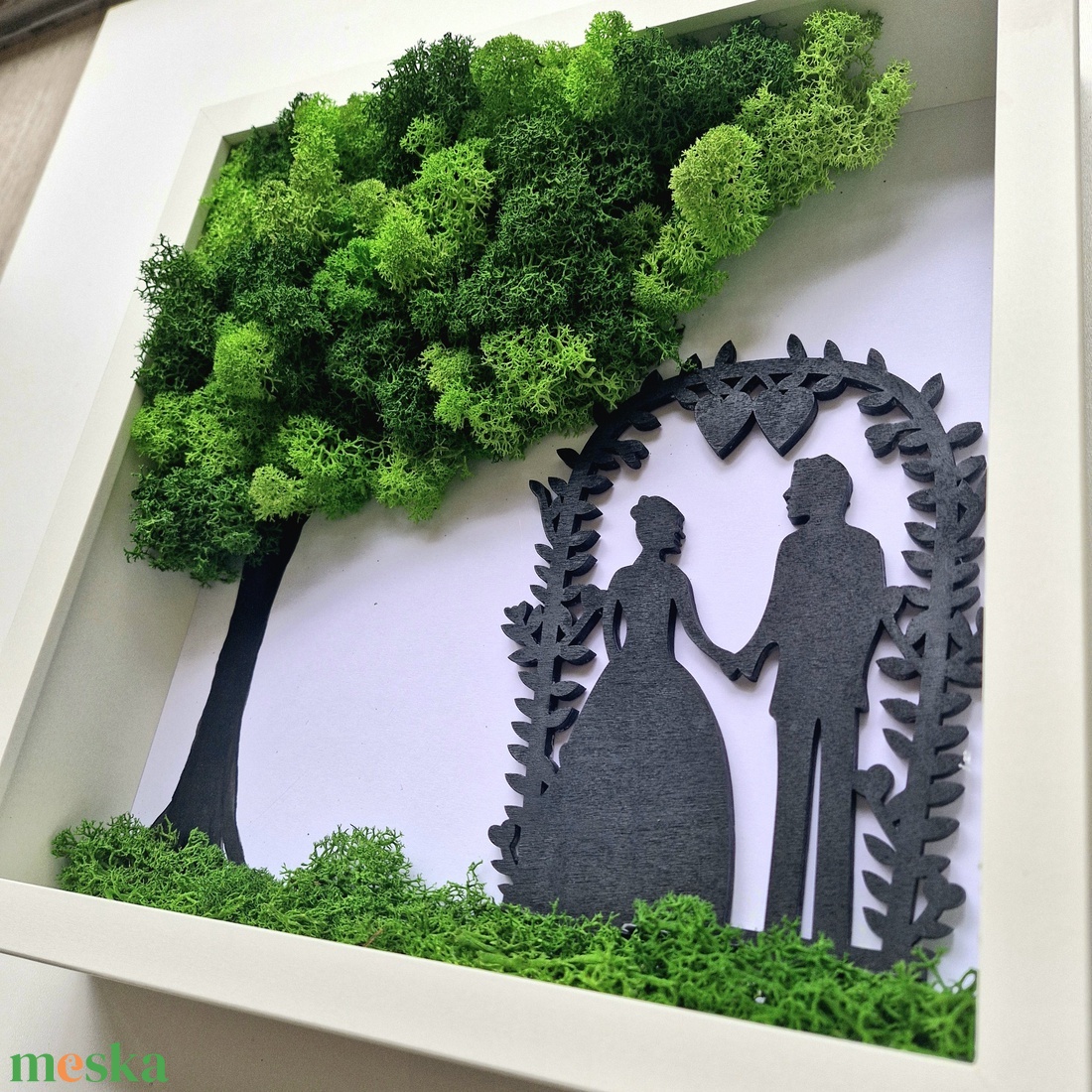 Lombos fa szerelmes párral - zuzmókép - otthon & életmód - dekoráció - fali és függő dekoráció - zuzmókép, mohakép - Meska.hu