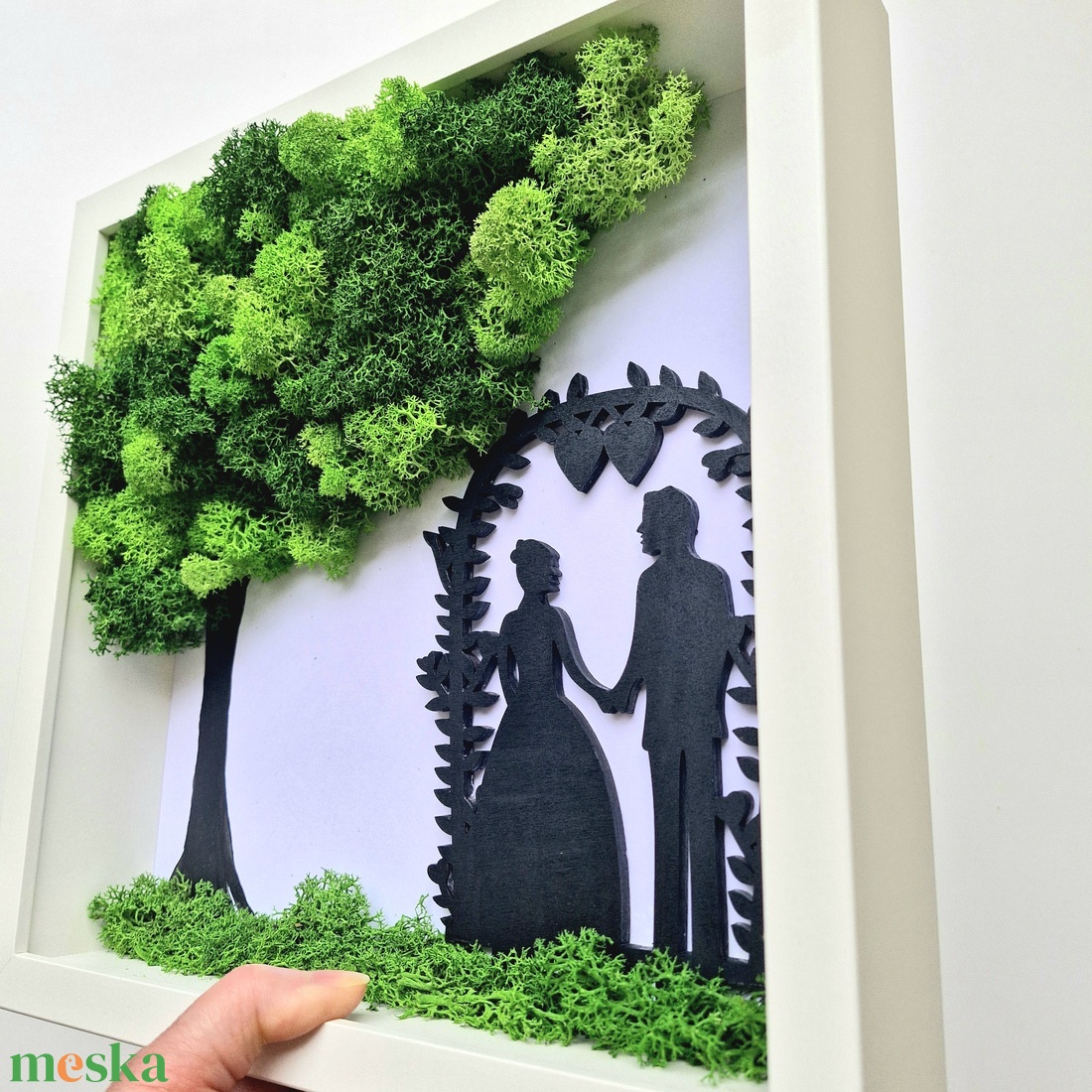 Lombos fa szerelmes párral - zuzmókép - otthon & életmód - dekoráció - fali és függő dekoráció - zuzmókép, mohakép - Meska.hu