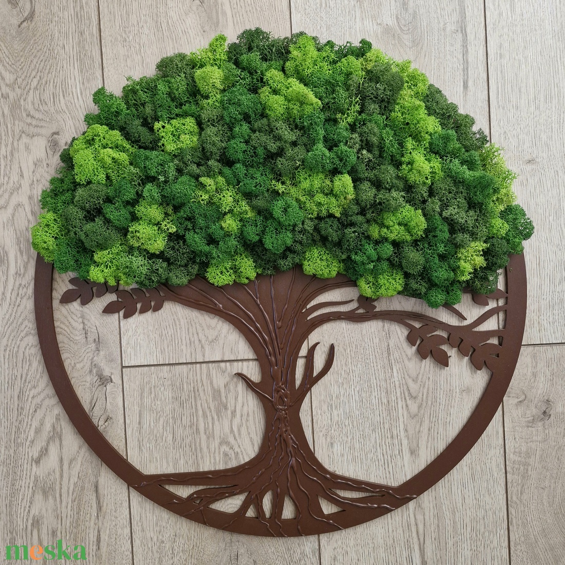 Zuzmós életfa erezett 50 cm - valódi izlandi zuzmóval - otthon & életmód - dekoráció - fali és függő dekoráció - zuzmókép, mohakép - Meska.hu