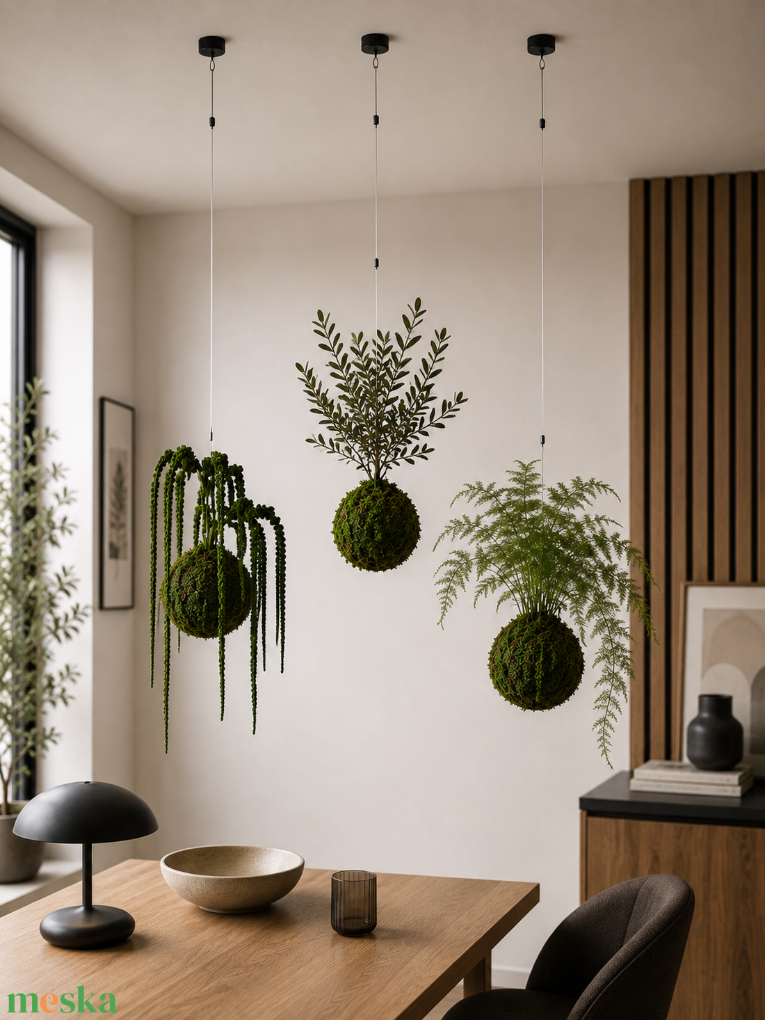 Stabilizált kokedama � gondozásmentes mohagömb Ruscussal - otthon & életmód - dekoráció - asztal és polc dekoráció - bonsai - Meska.hu