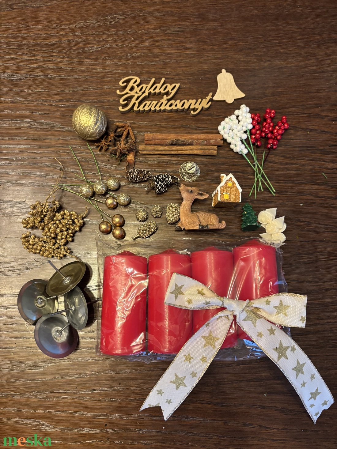 50 darabos DIY Adventi koszorú - diy (csináld magad) - egységcsomag - Meska.hu