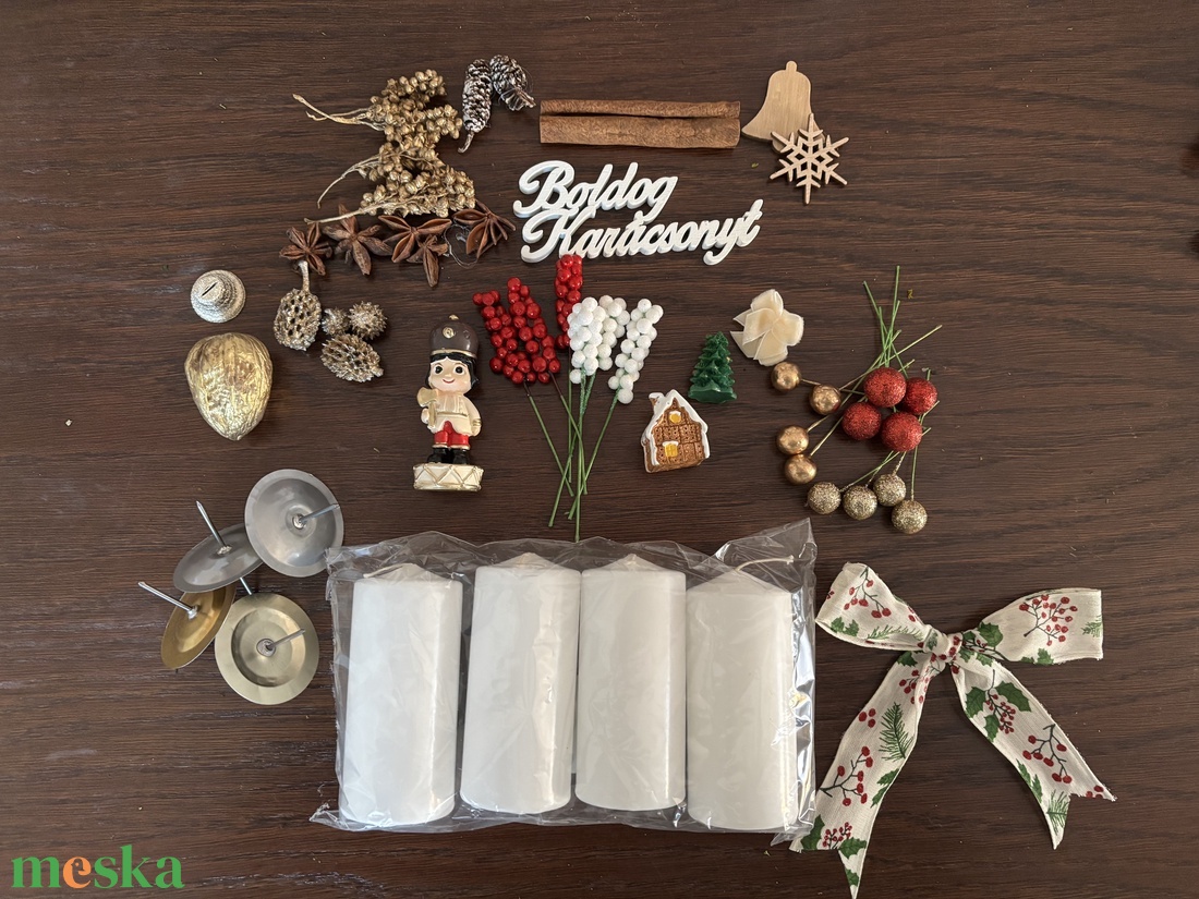 50 darabos DIY Adventi koszorú - diy (csináld magad) - egységcsomag - Meska.hu