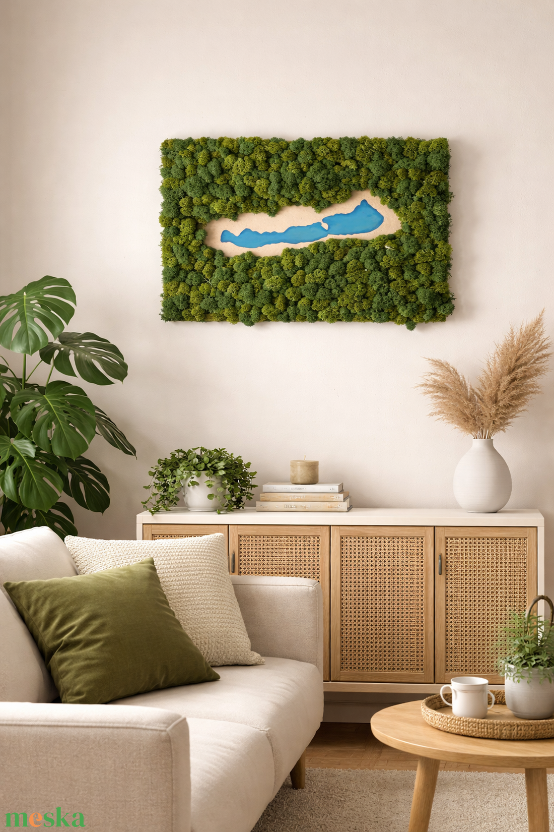 Balaton ihlette 3D zuzmókép - otthon & életmód - dekoráció - fali és függő dekoráció - zuzmókép, mohakép - Meska.hu