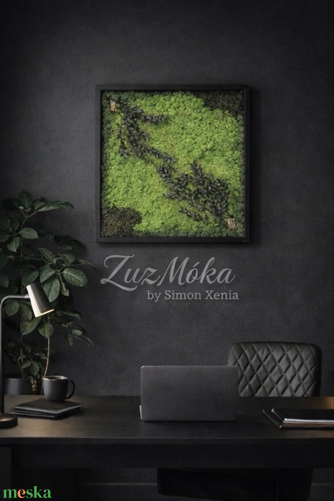 Kézzel készült egyedi zuzmópanel-50x50 cm - otthon & életmód - dekoráció - fali és függő dekoráció - zuzmókép, mohakép - Meska.hu