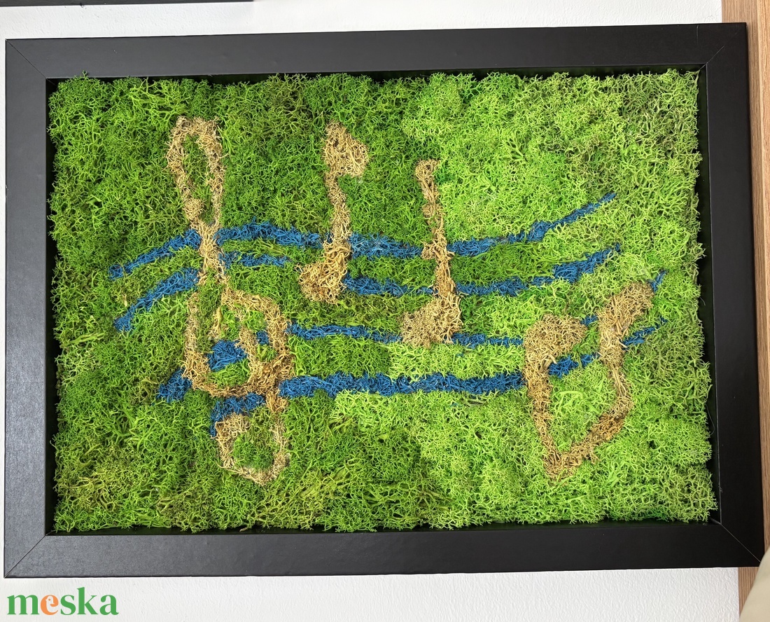 Zöld dallam � természet ihlette zuzmó kép - otthon & életmód - dekoráció - fali és függő dekoráció - zuzmókép, mohakép - Meska.hu