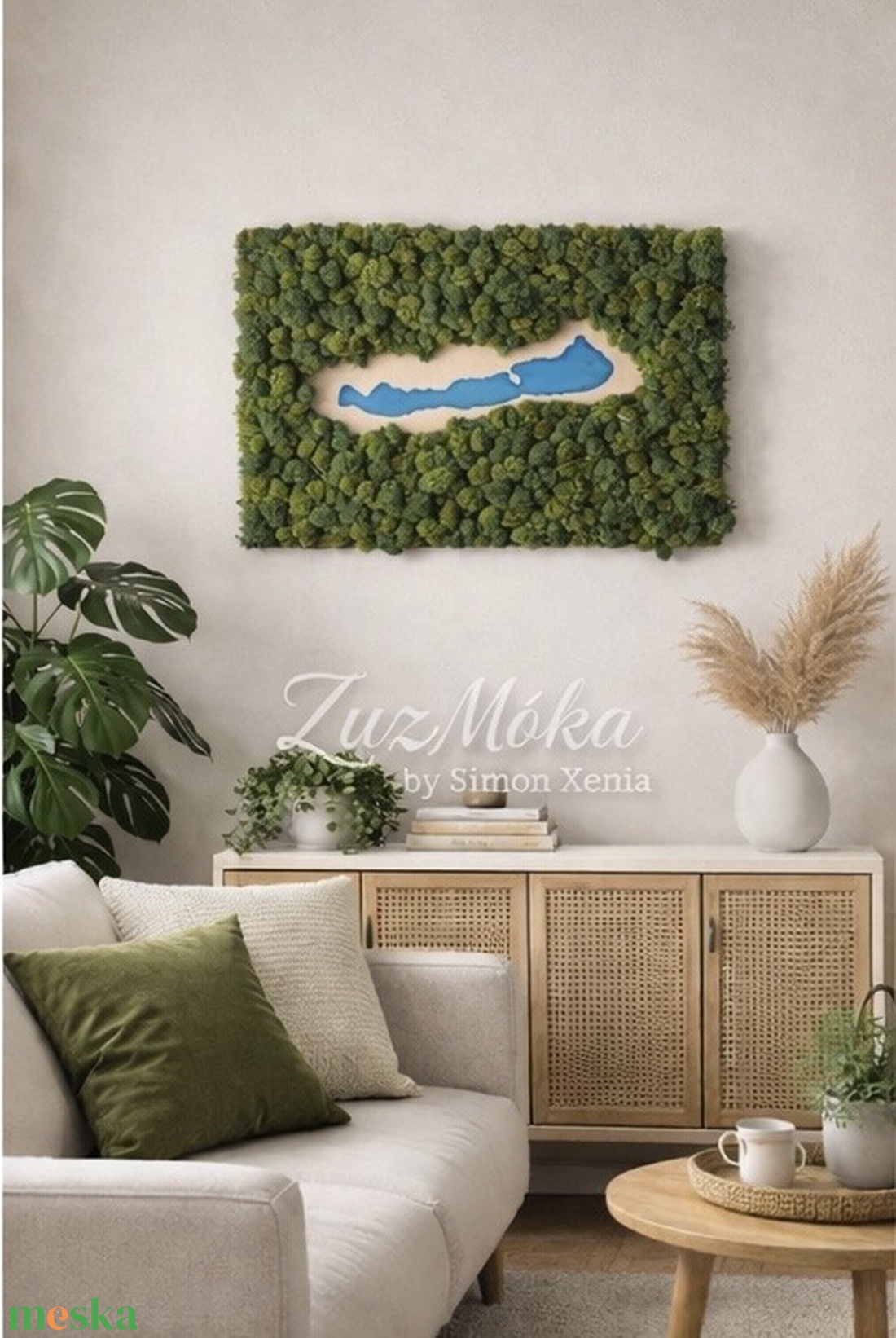 Balaton ihlette 3D zuzmókép - otthon & életmód - dekoráció - fali és függő dekoráció - zuzmókép, mohakép - Meska.hu