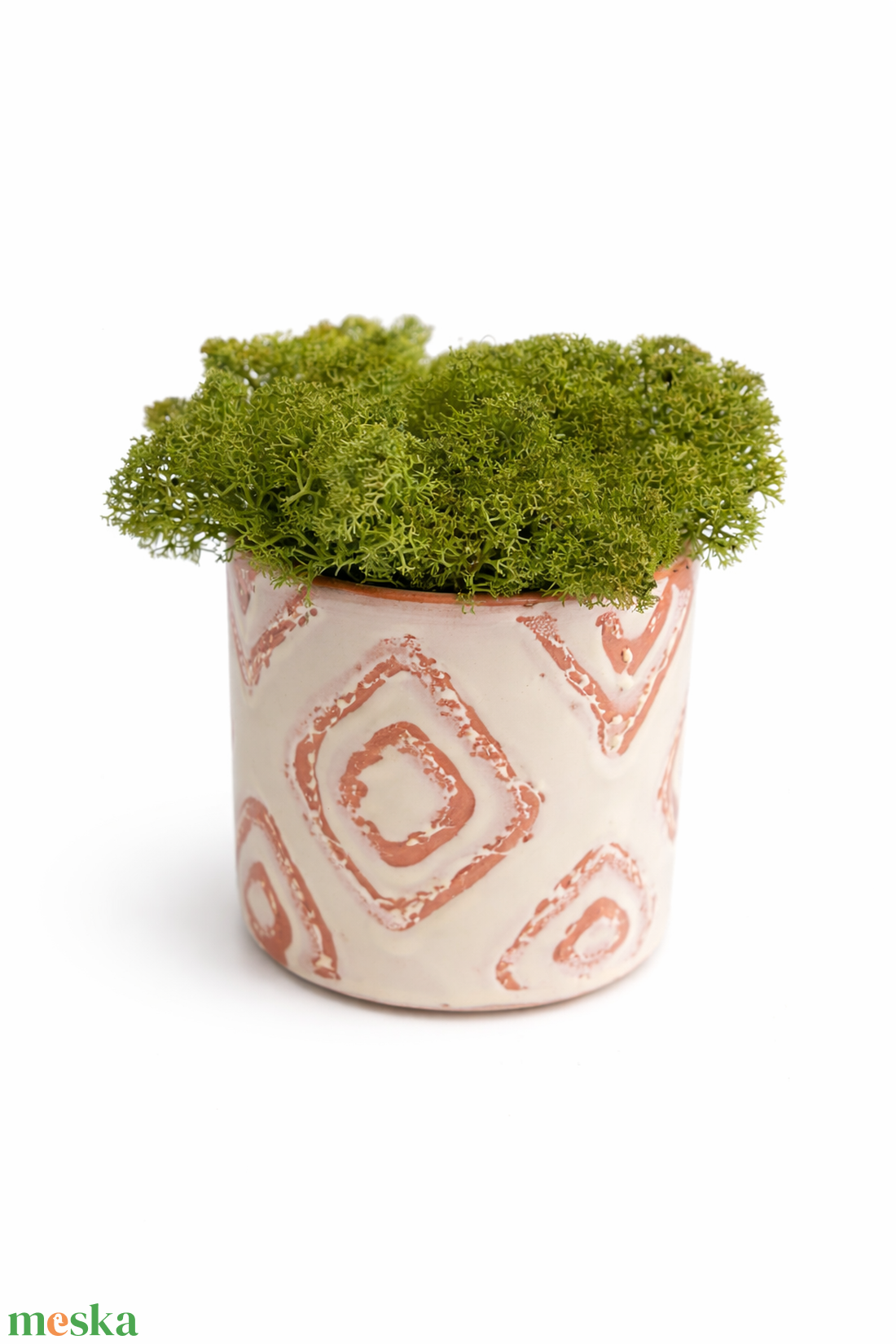 Dekoratív moha kaspó - otthon & életmód - dekoráció - asztal és polc dekoráció - zuzmódekoráció, mohadekoráció - Meska.hu