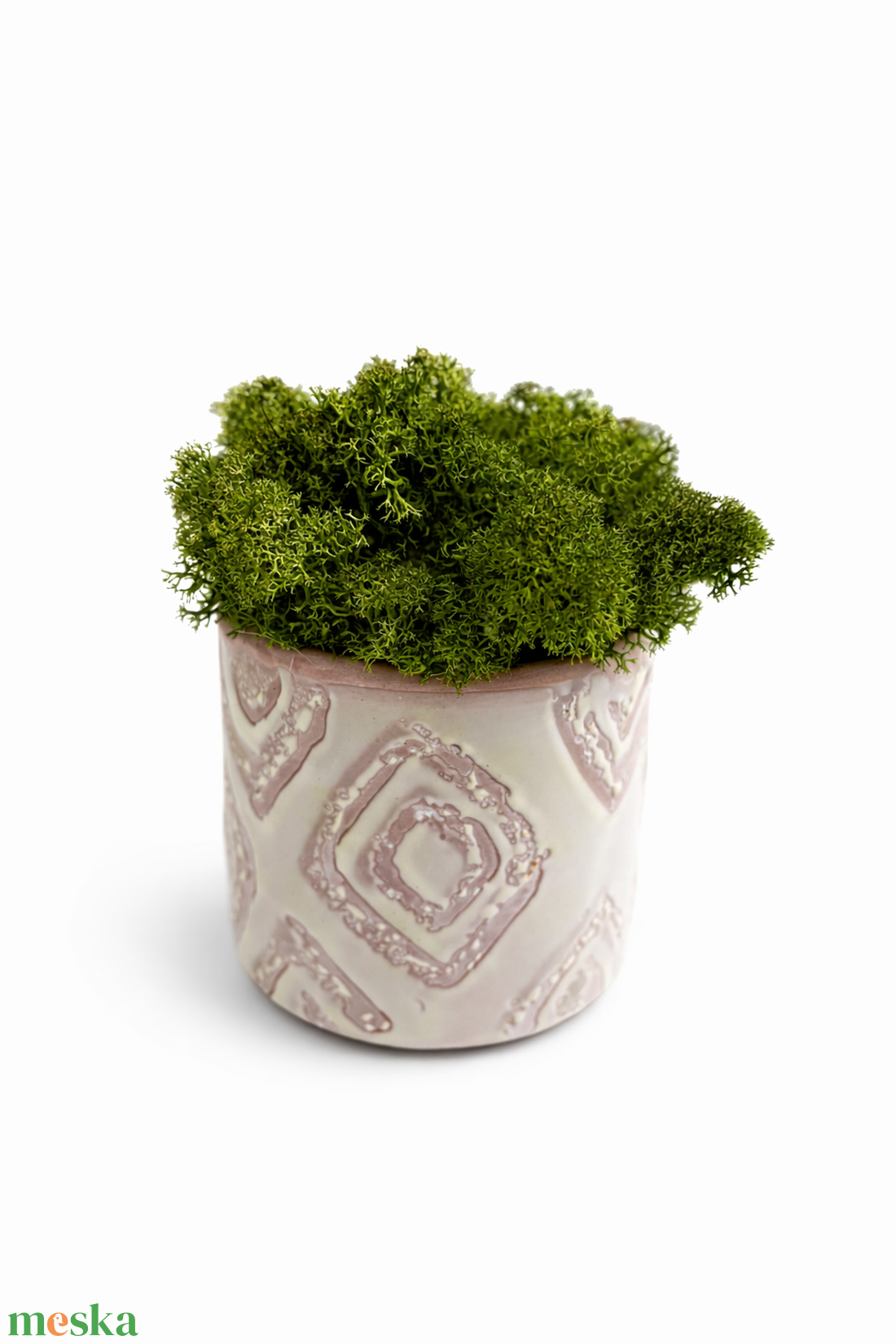 Dekoratív moha kaspó - otthon & életmód - dekoráció - asztal és polc dekoráció - zuzmódekoráció, mohadekoráció - Meska.hu