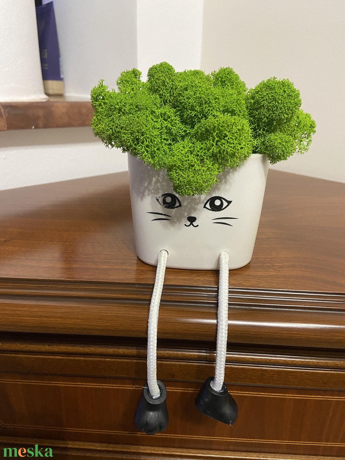 Cicás kaspó izlandi zuzmőból - otthon & életmód - dekoráció - asztal és polc dekoráció - asztaldísz - Meska.hu