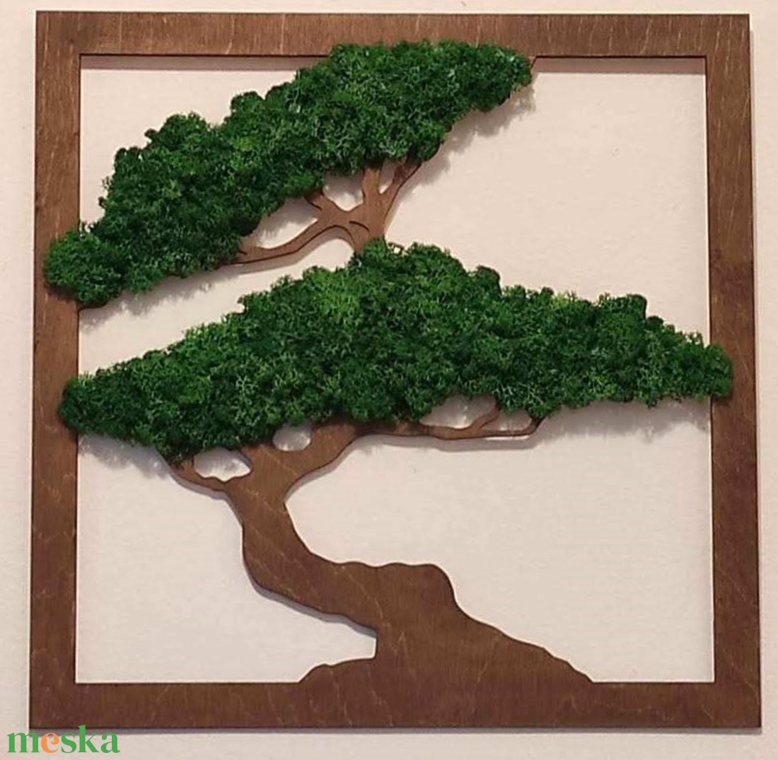 Izlandi zuzmóból készült fa falikép - otthon & életmód - dekoráció - fali és függő dekoráció - falra akasztható dekor - Meska.hu