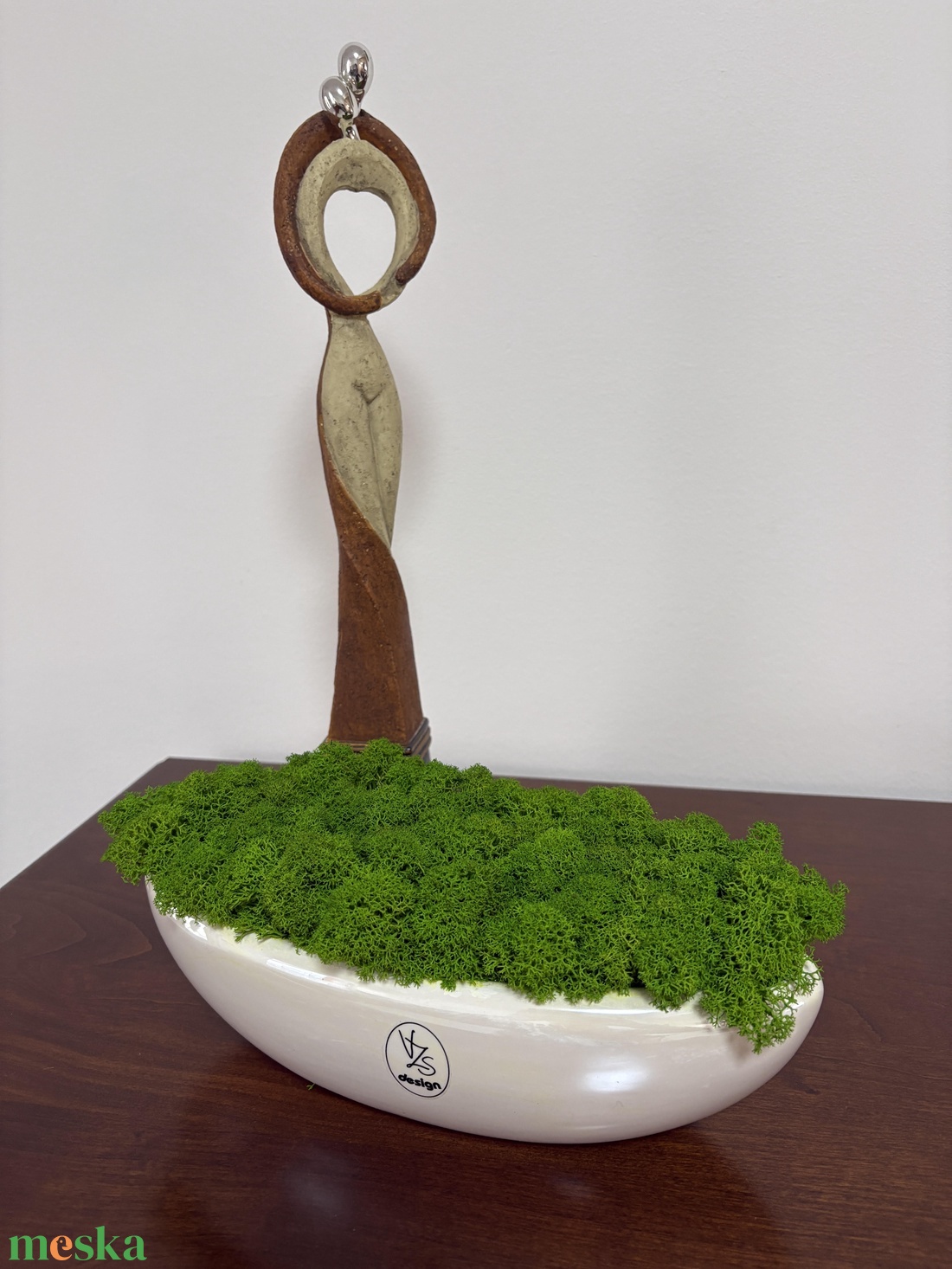 Izlandi zuzmó modern kaspóban  - otthon & életmód - dekoráció - asztal és polc dekoráció - zuzmódekoráció, mohadekoráció - Meska.hu