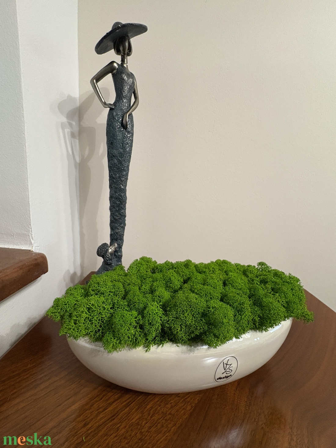 Izlandi zuzmó modern kaspóban  - otthon & életmód - dekoráció - asztal és polc dekoráció - zuzmódekoráció, mohadekoráció - Meska.hu