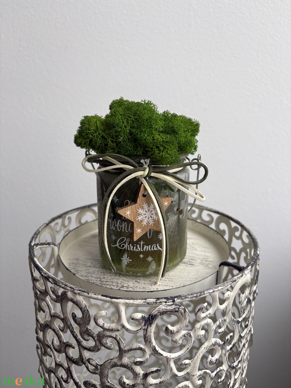 Izlandi zuzmó - karácsonyi - kaspóban  - otthon & életmód - dekoráció - asztal és polc dekoráció - zuzmódekoráció, mohadekoráció - Meska.hu