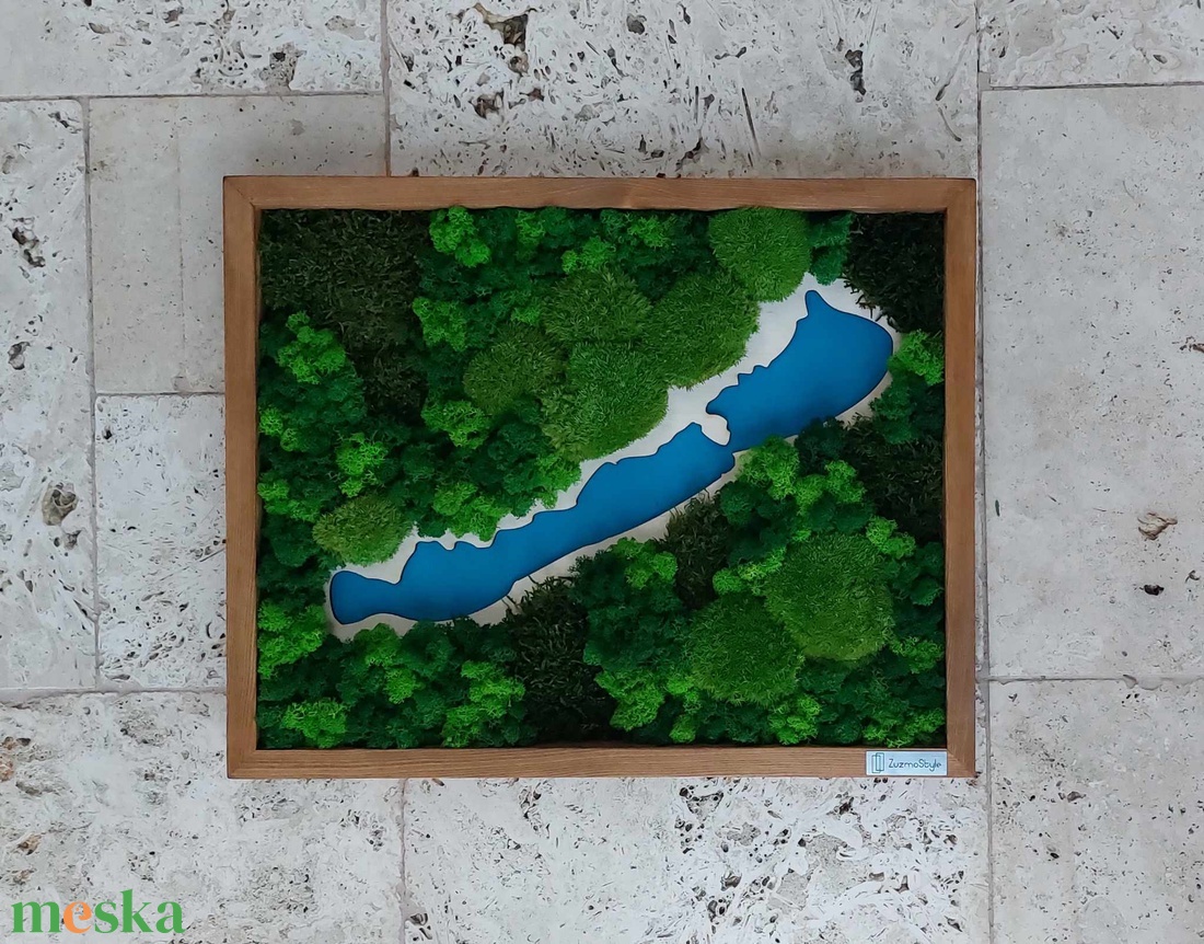 Balatonos Mohakép  - otthon & életmód - dekoráció - fali és függő dekoráció - zuzmókép, mohakép - Meska.hu