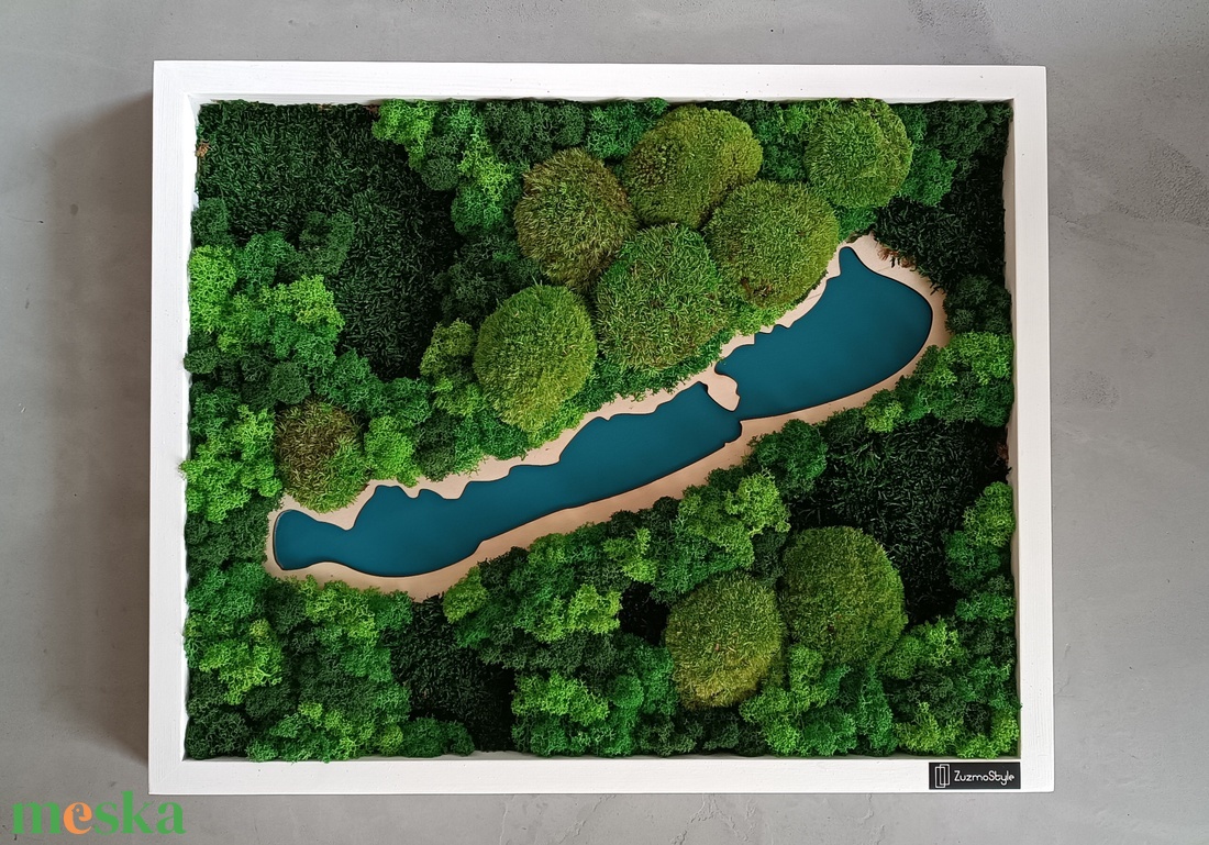 Balatonos Mohakép  - otthon & életmód - dekoráció - fali és függő dekoráció - zuzmókép, mohakép - Meska.hu