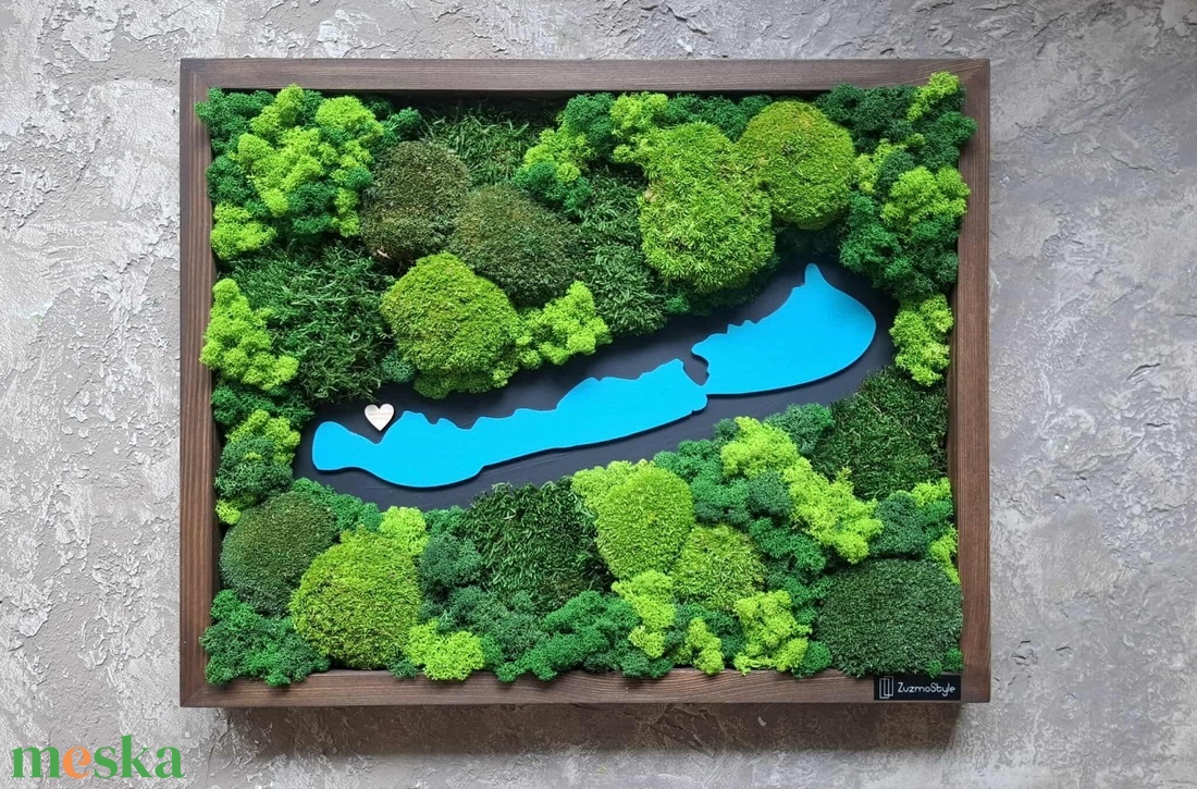 Balatonos Mohakép  - otthon & életmód - dekoráció - fali és függő dekoráció - zuzmókép, mohakép - Meska.hu