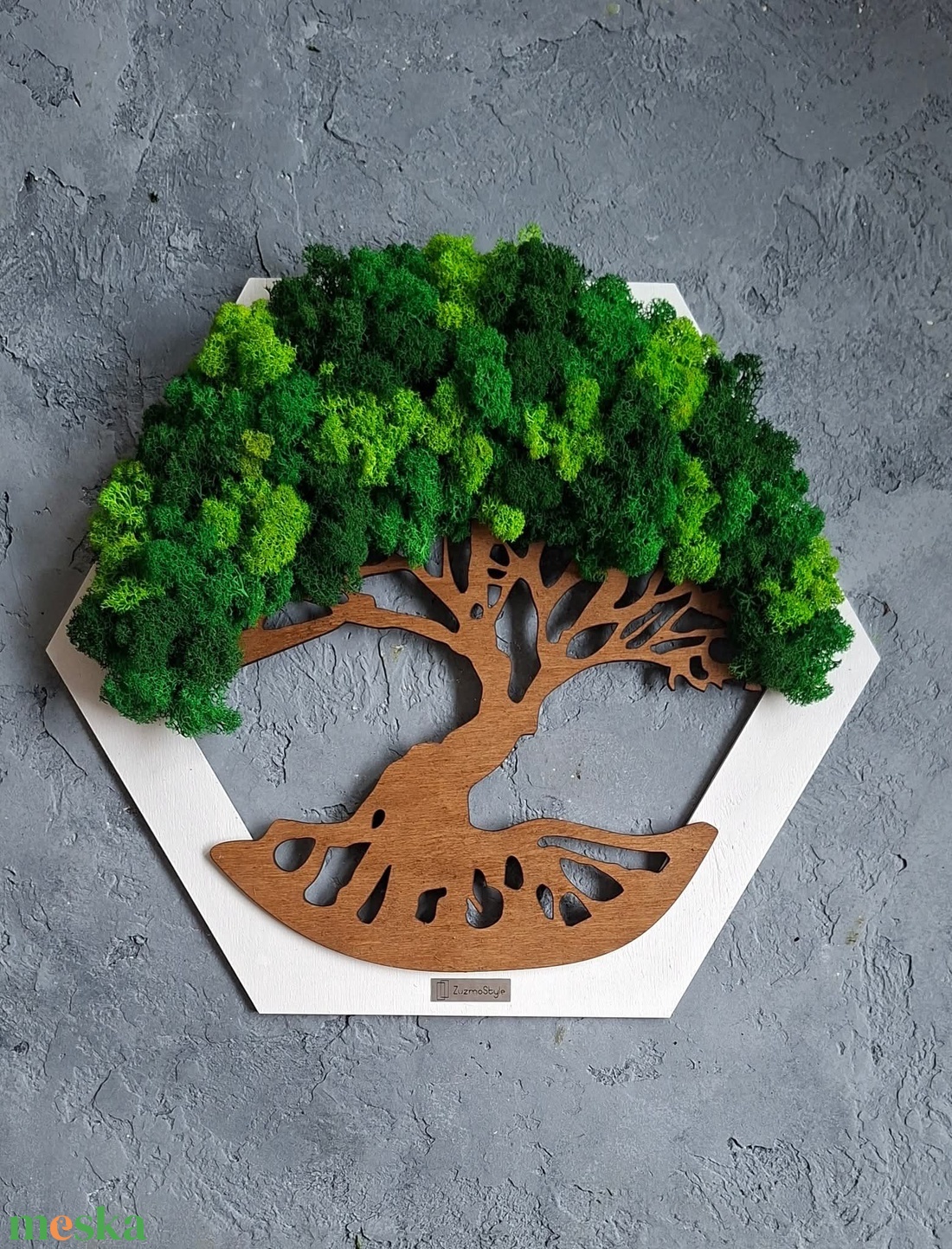 Hexagon Álomfa  - otthon & életmód - dekoráció - fali és függő dekoráció - zuzmókép, mohakép - Meska.hu