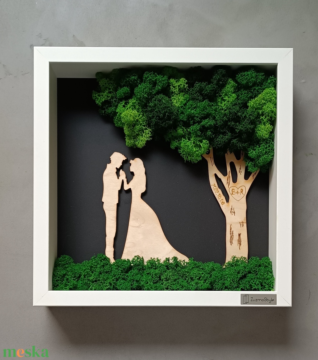 Esküvő - otthon & életmód - dekoráció - fali és függő dekoráció - zuzmókép, mohakép - Meska.hu