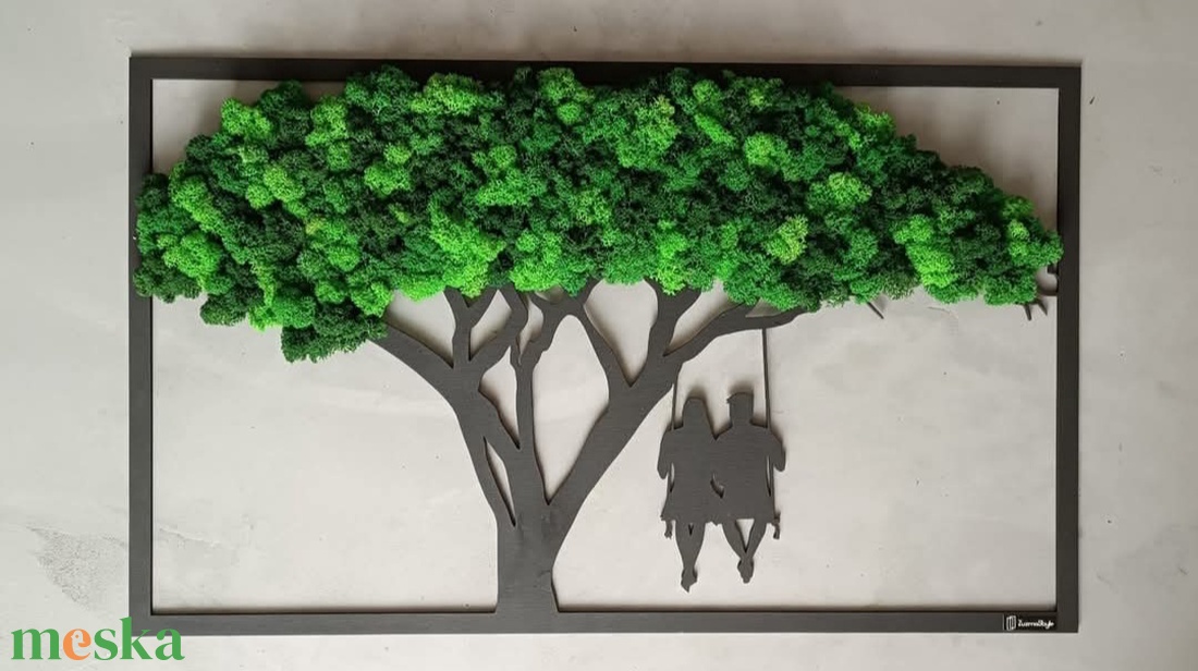 Életfa - Hintázó pár  - otthon & életmód - dekoráció - fali és függő dekoráció - zuzmókép, mohakép - Meska.hu