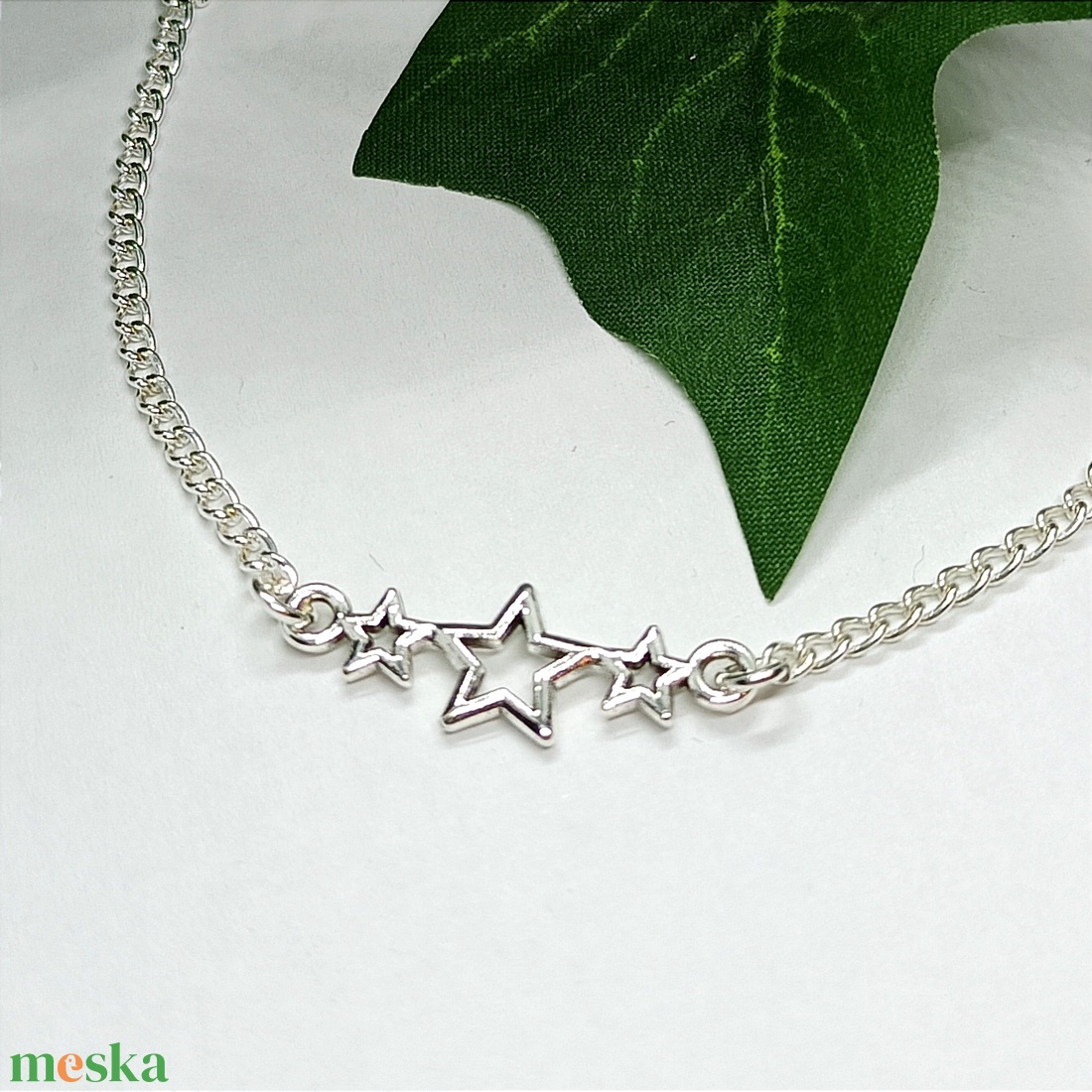 Csillag medálos bokalánc - ékszer - lábdísz és testékszer - bokalánc - Meska.hu