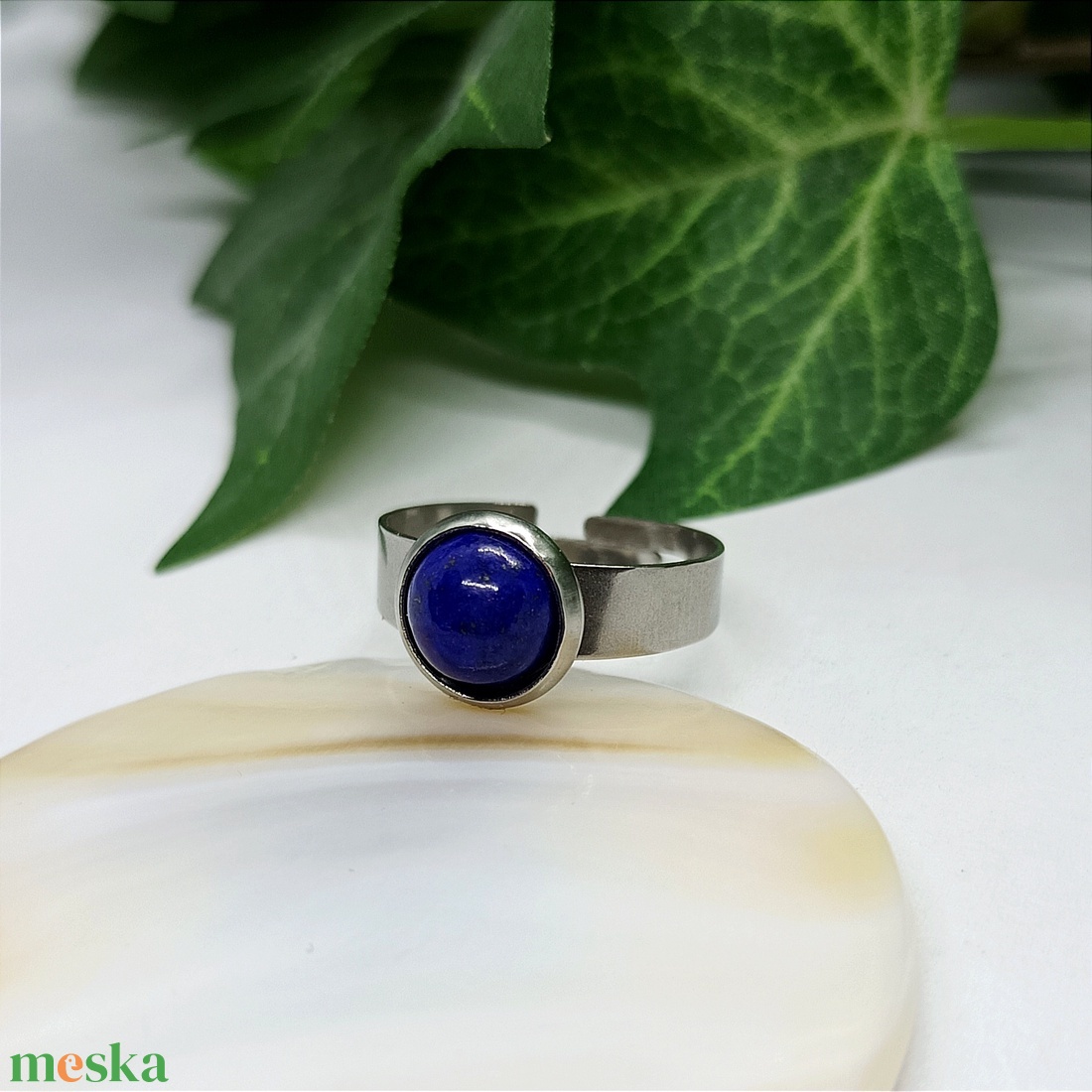 Lapis Lazuli ásvány kaboson gyűrű - ékszer - gyűrű - statement gyűrű - Meska.hu Lapis Lazuli ásvány kaboson gyűrű - ékszer - gyűrű - statement gyűrű - Meska.hu