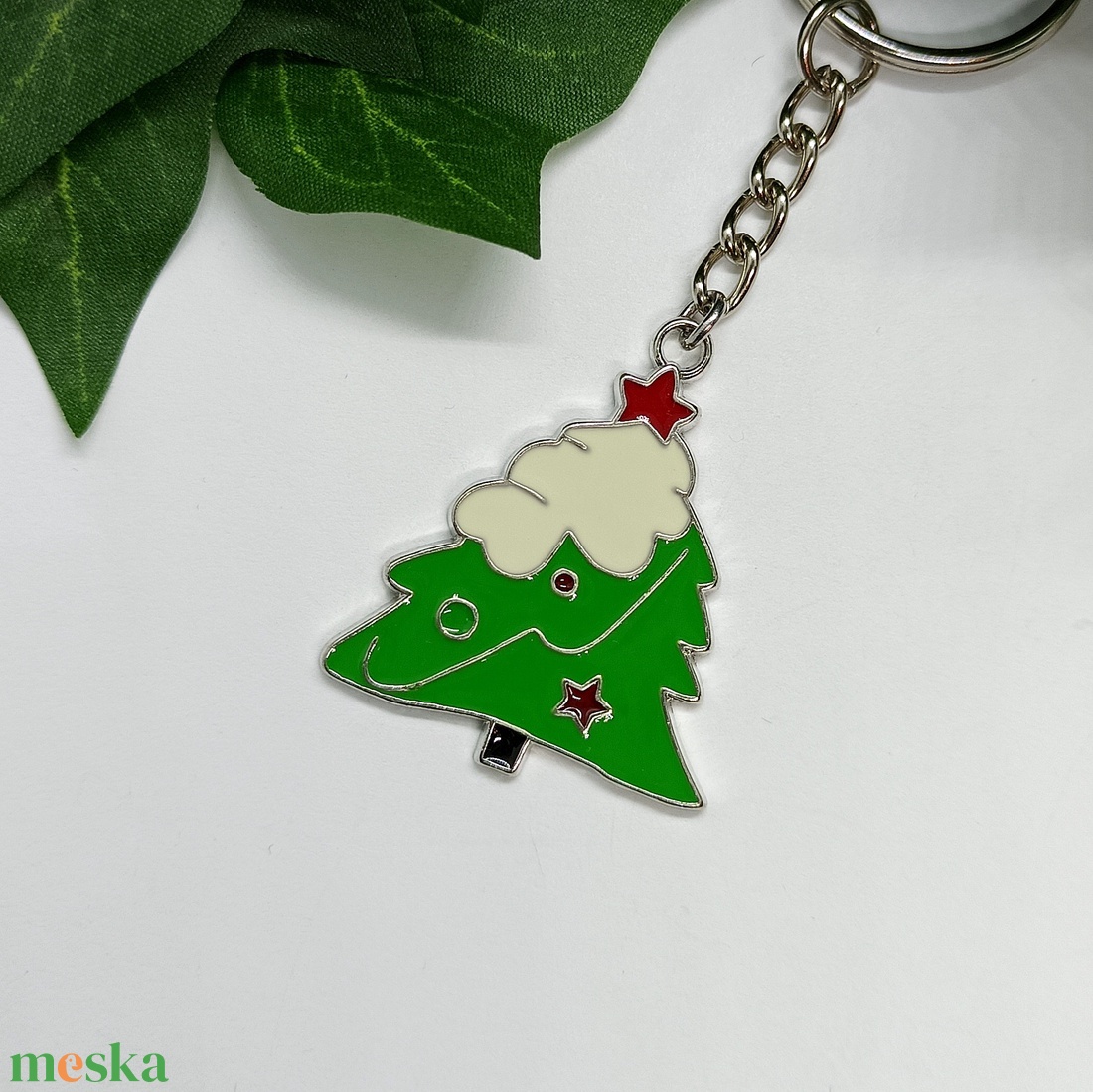 Karácsonyfa medálos kulcstartó - táska & tok - kulcstartó & táskadísz - kulcstartó - Meska.hu