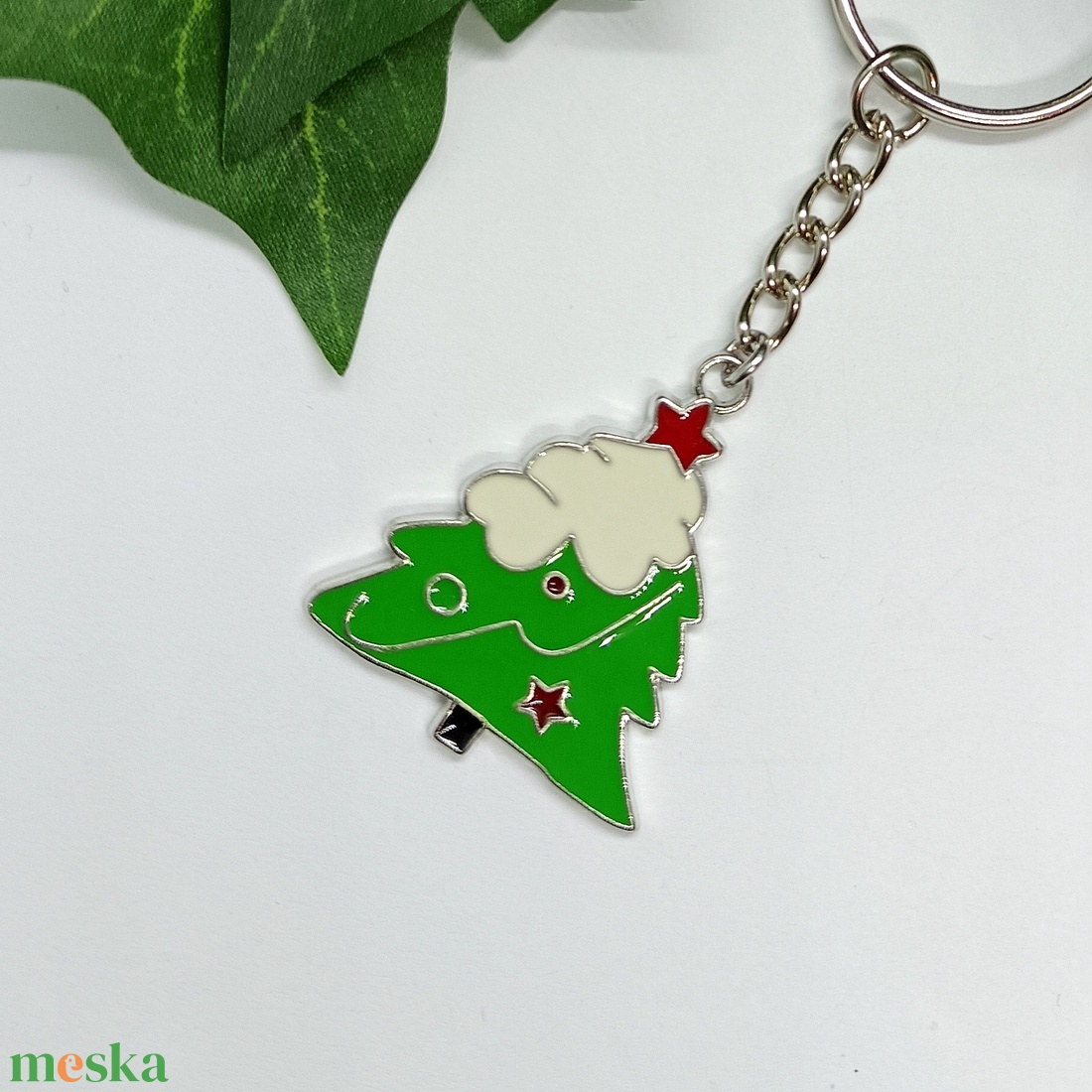 Karácsonyfa medálos kulcstartó - táska & tok - kulcstartó & táskadísz - kulcstartó - Meska.hu