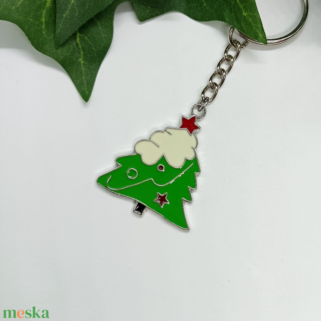 Karácsonyfa medálos kulcstartó - táska & tok - kulcstartó & táskadísz - kulcstartó - Meska.hu