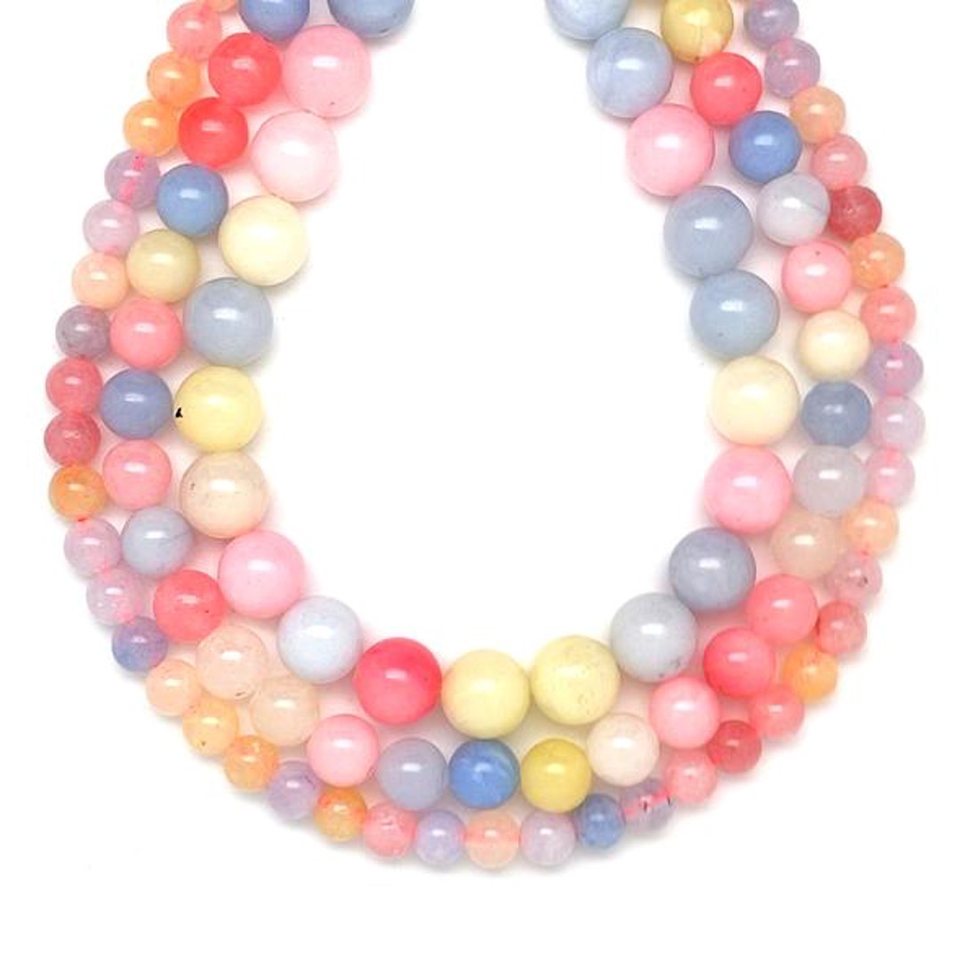 Jáde szinezett pasztel golyó 10mm  ékszerkészítő alapanyag (füzér) - kellékek & szerszámok - ásvány alapanyag - ásványfüzér - Meska.hu