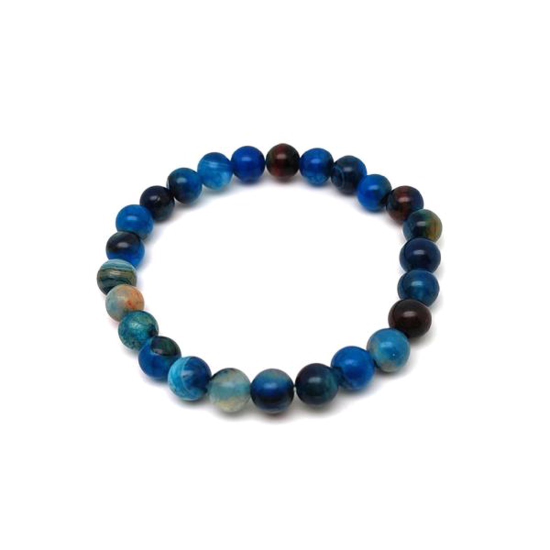 Achát szinezett sötétkék gyerek golyó kari 6mm - ékszer - karkötő - ásványkarkötő - Meska.hu