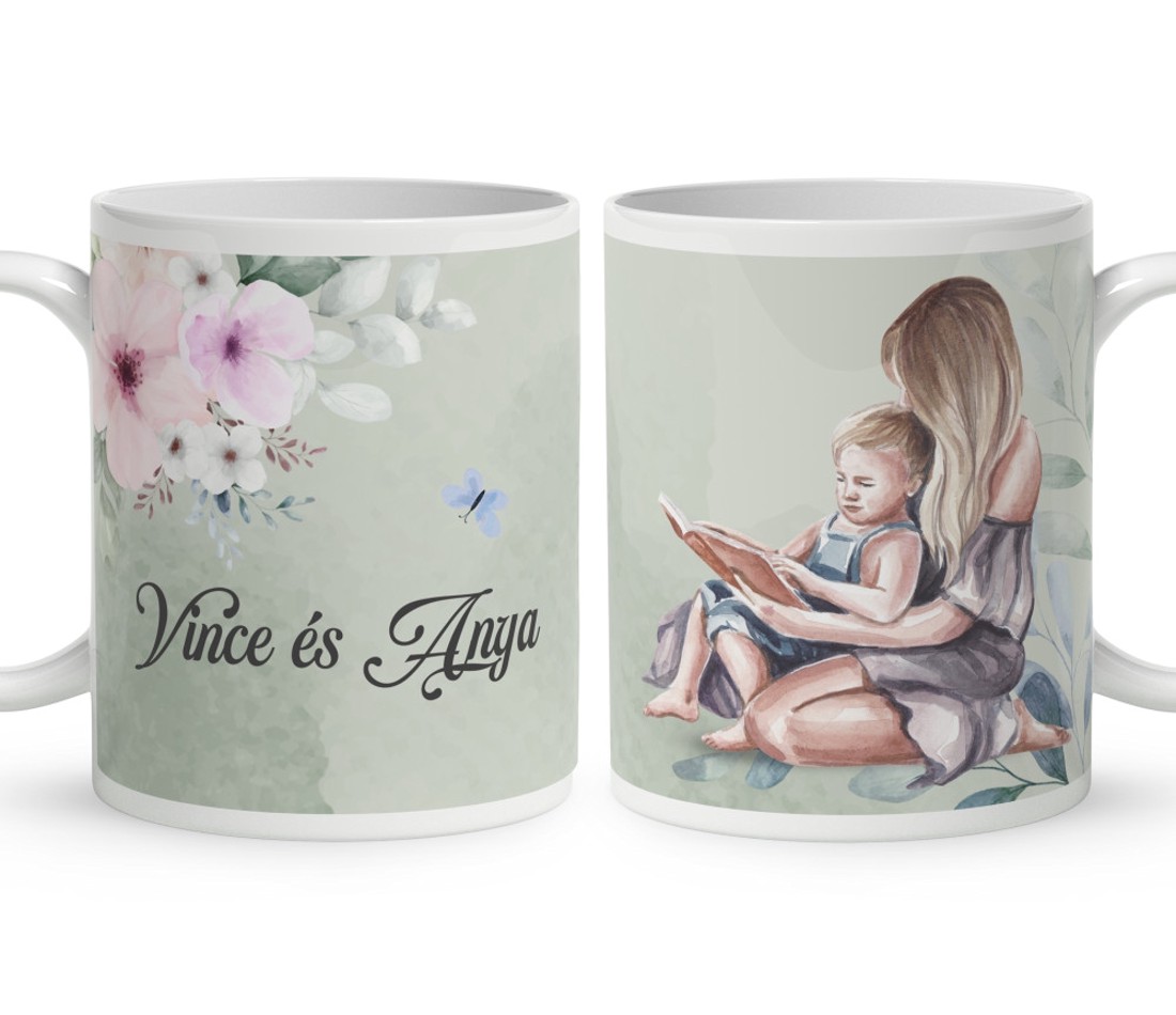 Kérd a neveddel - Mese Együtt Anyával mintás bögre - otthon & életmód - konyhafelszerelés, tálalás - tálalás - bögre & csésze - Meska.hu