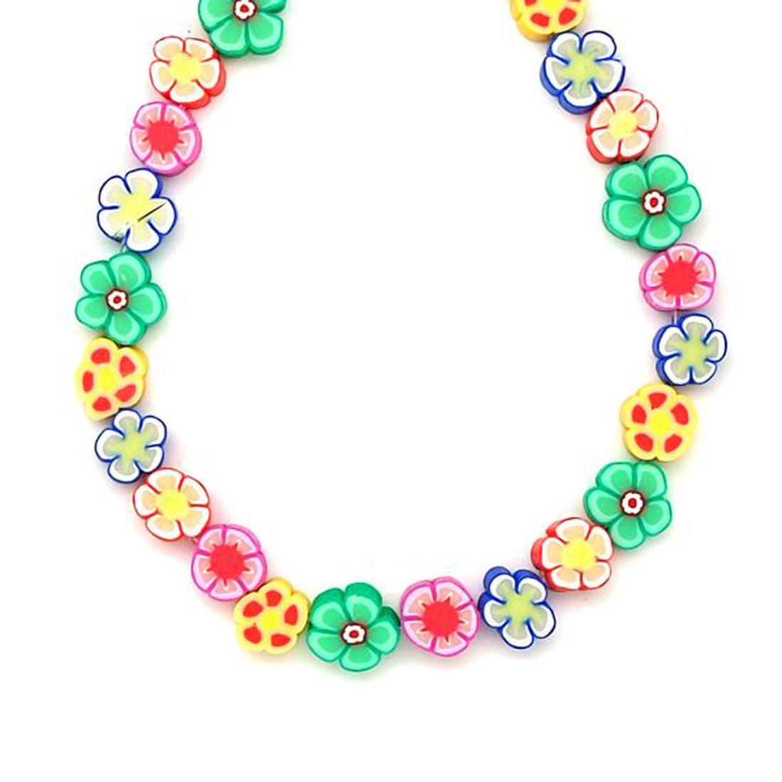 Műanyag vegyes színes virág 8-9x4-5mm  ékszerkészítő alapanyag (füzér) - kellékek & szerszámok - ásvány alapanyag - ásványfüzér - Meska.hu