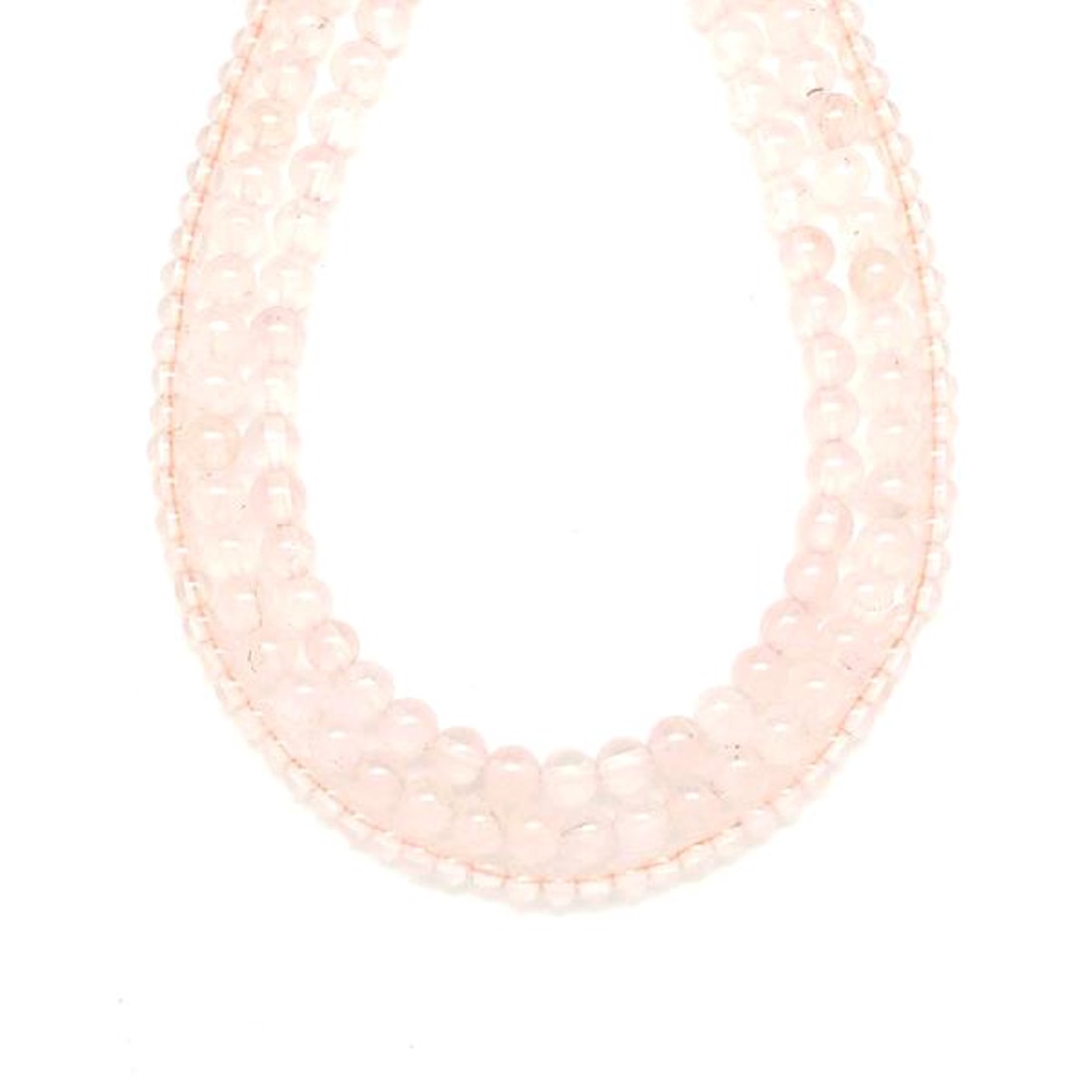 Rózsakvarc golyó 4-5mm (MDG) ékszerkészítő alapanyag (füzér) - kellékek & szerszámok - ásvány alapanyag - ásványfüzér - Meska.hu