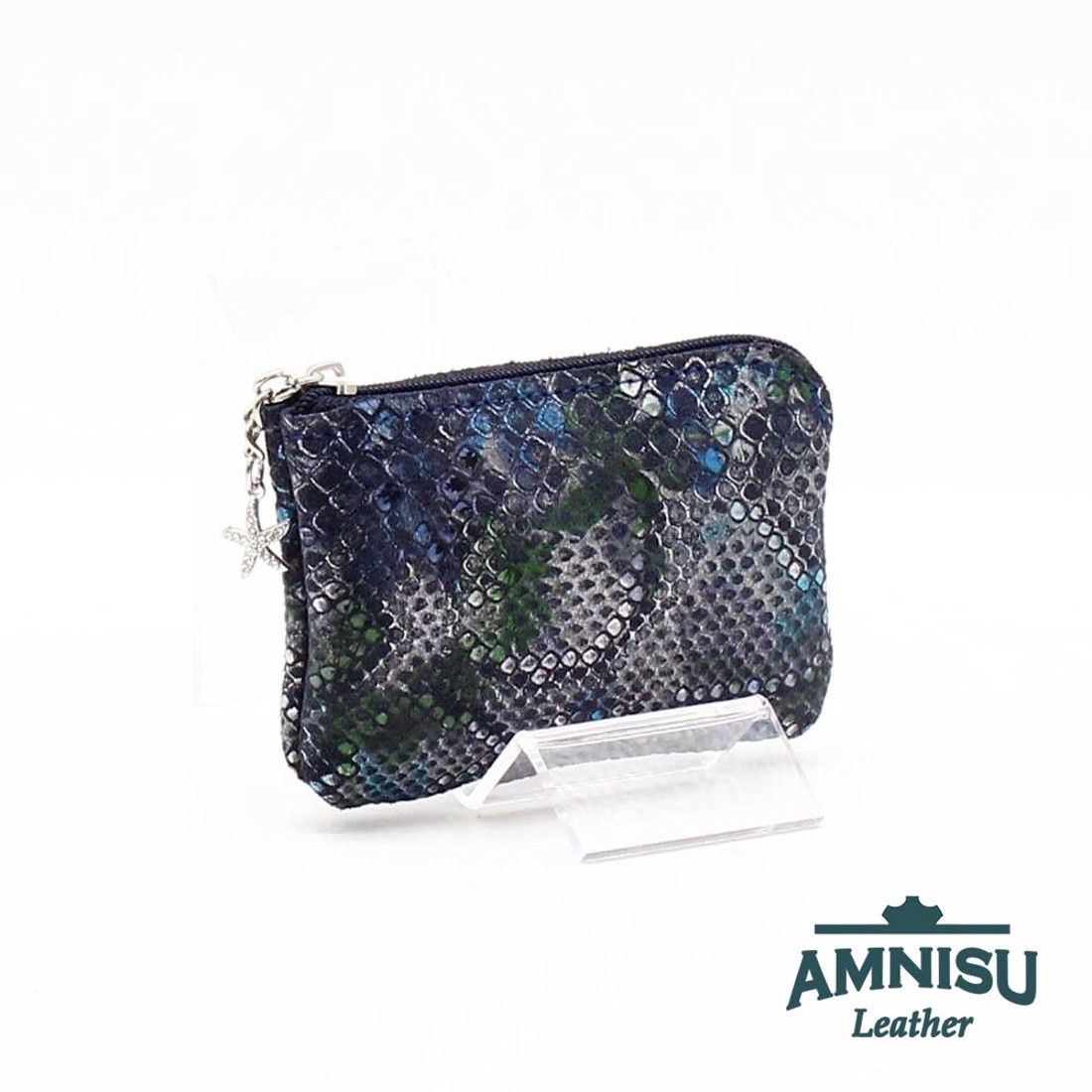 Sötétkék kígyómintás egy cipzáras kulcstartó - LIMITÁLT A6010 - táska & tok - kulcstartó & táskadísz - kulcstartó - Meska.hu