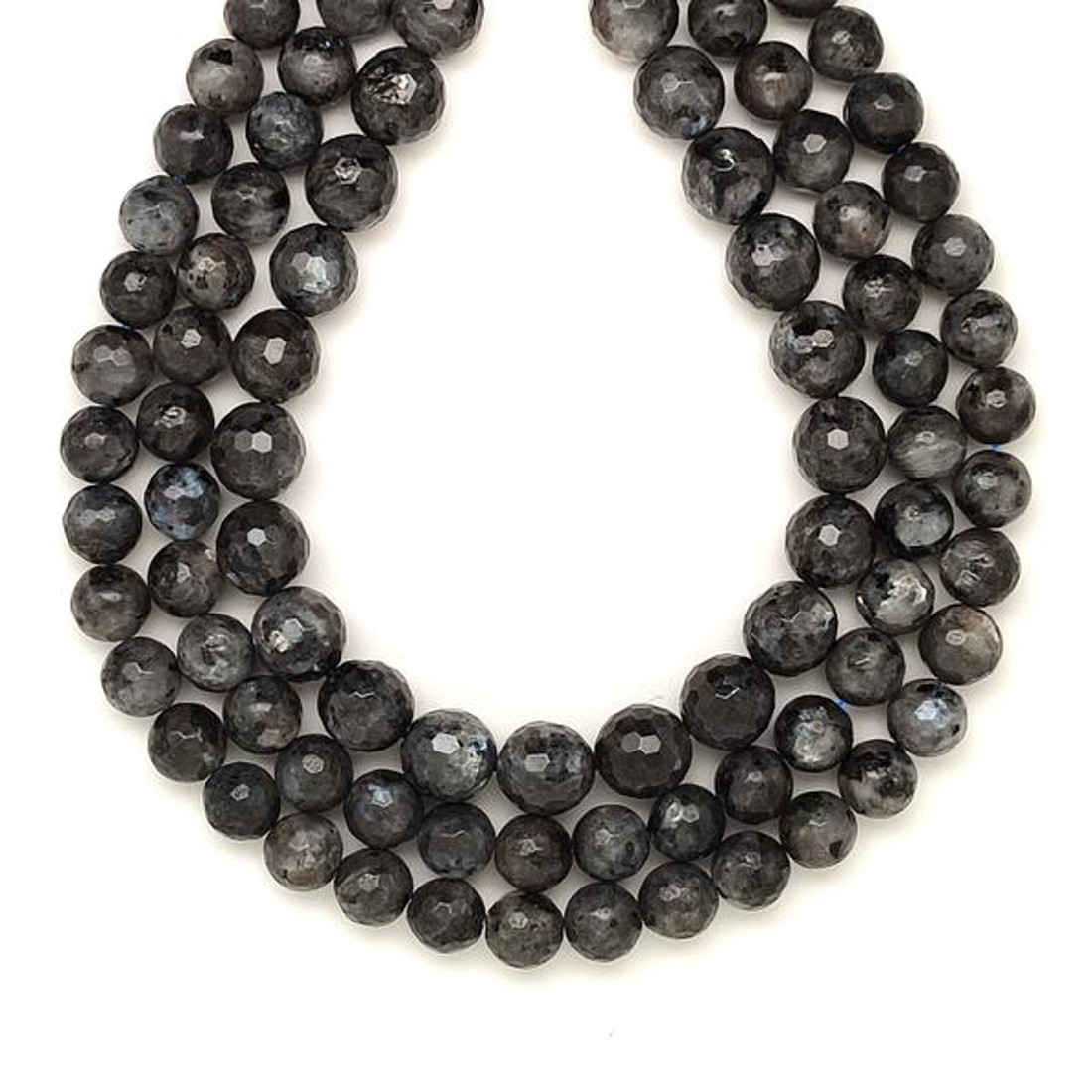 Larvikit fazettált golyó 8mm  ékszerkészítő alapanyag (füzér) - kellékek & szerszámok - ásvány alapanyag - ásványfüzér - Meska.hu