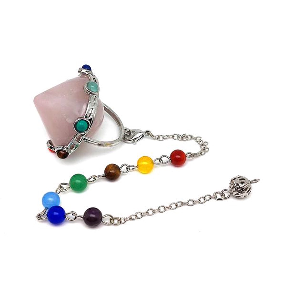 Inga kúp rózsakvarc csakra láncon 3,5x4,5cm - otthon & életmód - dekoráció - spiritualitás - inga - Meska.hu Inga kúp rózsakvarc csakra láncon 3,5x4,5cm - otthon & életmód - dekoráció - spiritualitás - inga - Meska.hu