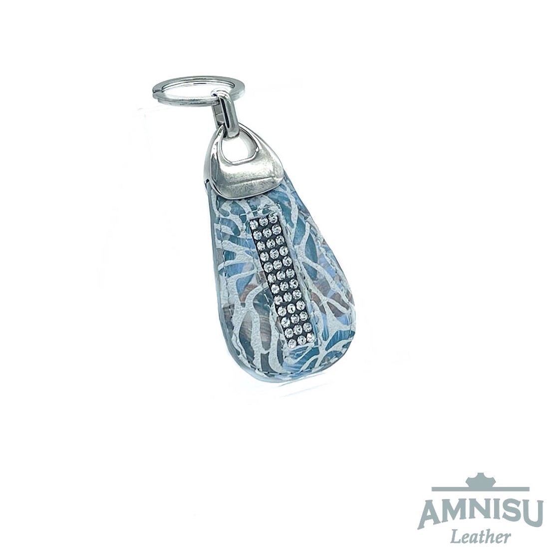 Színes rózsa mintás csepp alakú swarovski köves bőr kulcstartó H3017 - táska & tok - kulcstartó & táskadísz - kulcstartó - Meska.hu