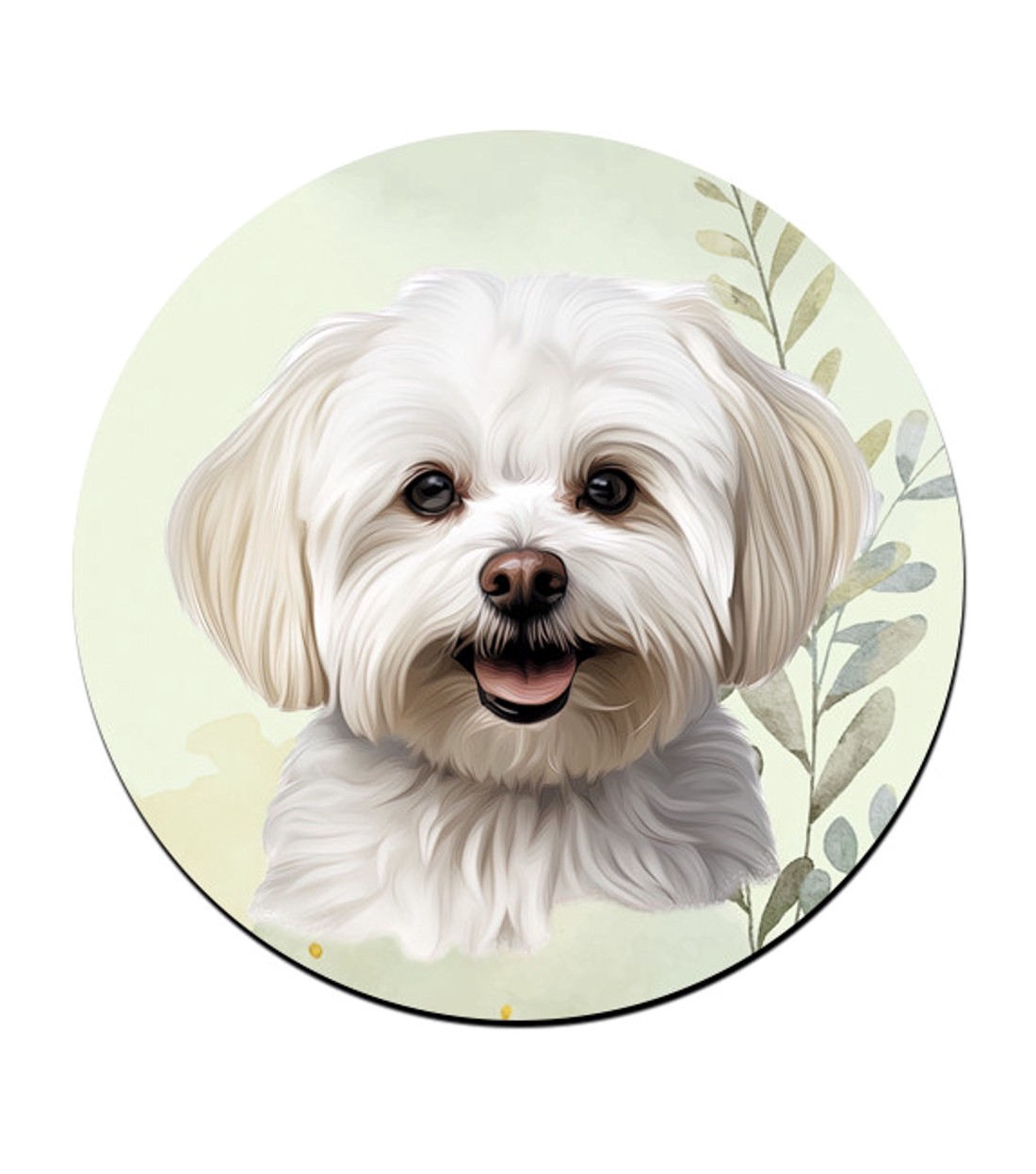 Máltai selyemkutya portré mintás bögre alátét -  - Meska.hu