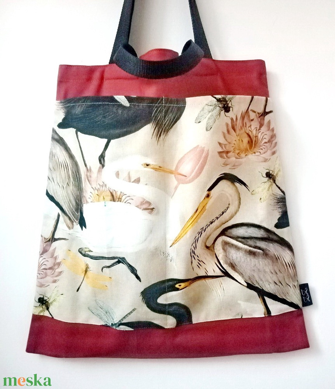 Bevásárlótáska, kócsagos, zsebes - táska & tok - bevásárlás & shopper táska - shopper, textiltáska, szatyor - Meska.hu Bevásárlótáska, kócsagos, zsebes - táska & tok - bevásárlás & shopper táska - shopper, textiltáska, szatyor - Meska.hu
