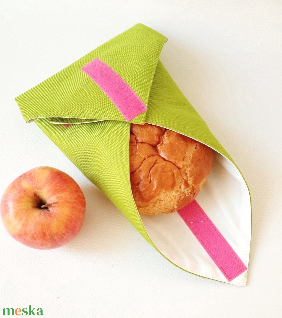 Újraszalvéta, kívül-belül vízálló, fűzöld - táska & tok - uzsonna- & ebéd tartó - szendvics csomagoló - Meska.hu