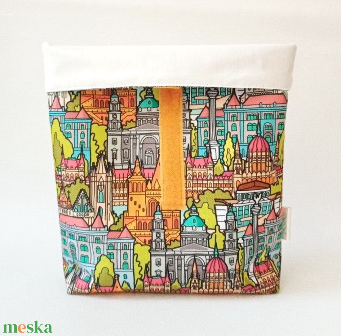 Vízálló tasak, lunch bag, Budapestes, univerzális nejlonzacskó helyettesítő - táska & tok - uzsonna- & ebéd tartó - ebéd tasak, doboz - Meska.hu