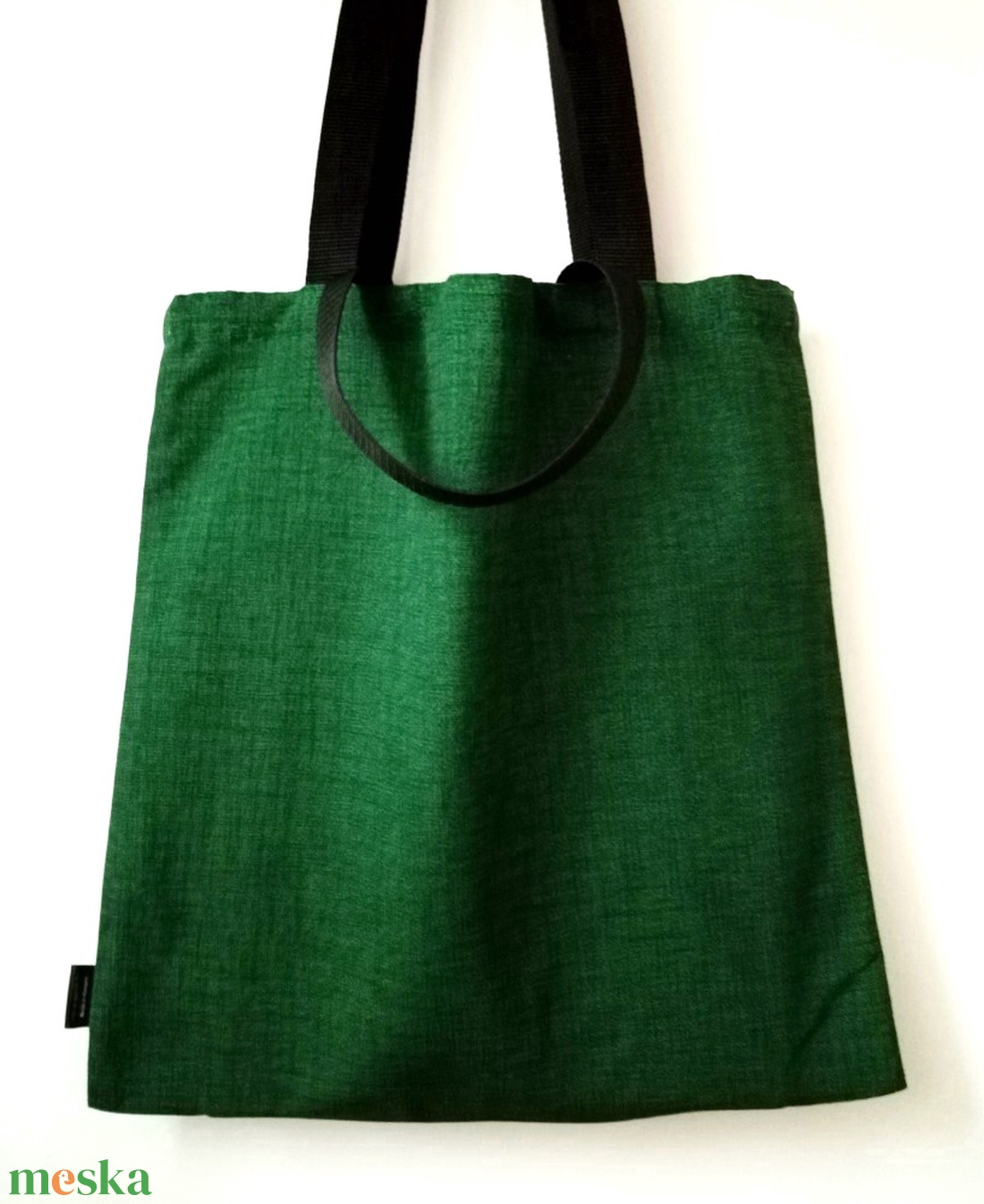 Zsebes bevásárlótáska, arany mintás, rövid és hosszú fül - táska & tok - bevásárlás & shopper táska - shopper, textiltáska, szatyor - Meska.hu