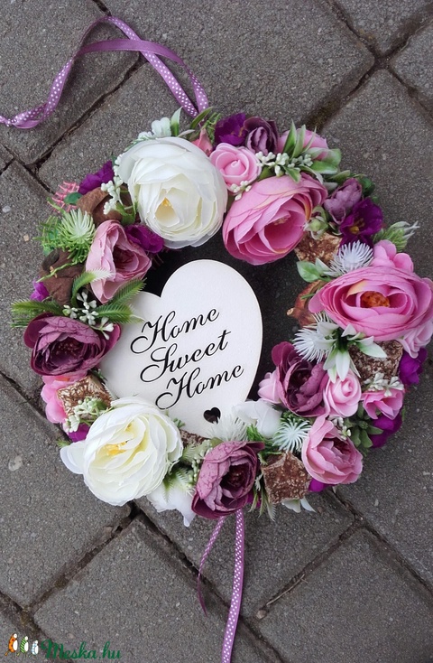 HOME SWEET HOME virágos tavaszi kopogtató, ajtódísz, falidísz - otthon & lakás - dekoráció - ajtódísz & kopogtató - Meska.hu HOME SWEET HOME virágos tavaszi kopogtató, ajtódísz, falidísz - otthon & lakás - dekoráció - ajtódísz & kopogtató - Meska.hu