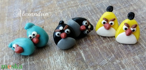 Angry birds fülik - ékszer - fülbevaló - pötty fülbevaló - Meska.hu Angry birds fülik - ékszer - fülbevaló - pötty fülbevaló - Meska.hu