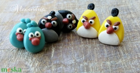 Angry birds fülik - ékszer - fülbevaló - pötty fülbevaló - Meska.hu Angry birds fülik - ékszer - fülbevaló - pötty fülbevaló - Meska.hu