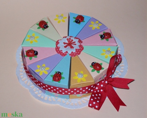 Pénzajándék átadó torta - katicás, közepes - esküvő - emlék & ajándék - nászajándék - Meska.hu Pénzajándék átadó torta - katicás, közepes - esküvő - emlék & ajándék - nászajándék - Meska.hu