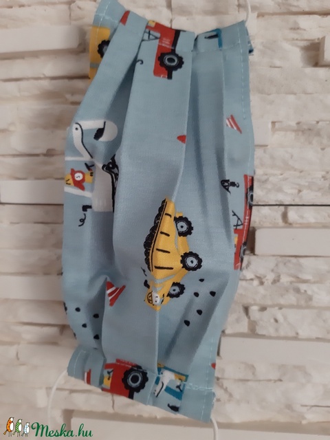 Gyermek textil maszk - kék, munkagépes - maszk, arcmaszk - gyerek - Meska.hu Gyermek textil maszk - kék, munkagépes - maszk, arcmaszk - gyerek - Meska.hu