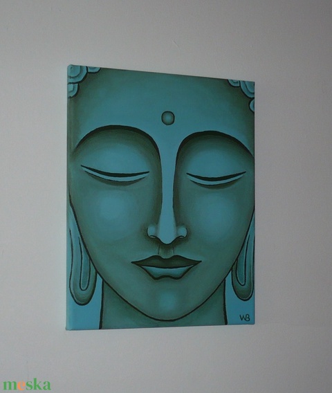 Türkiz Buddha - egyedi akril festmény, falikép 24x30 - otthon & lakás - dekoráció - kép & falikép - Meska.hu Türkiz Buddha - egyedi akril festmény, falikép 24x30 - otthon & lakás - dekoráció - kép & falikép - Meska.hu